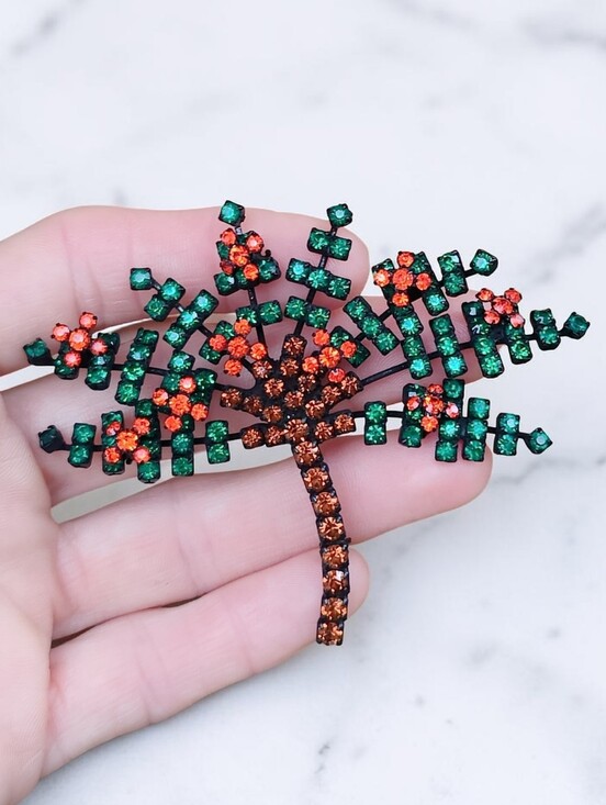 Vintage Jewelry - 🌴 Large Vintage Articulated Tree Brooch